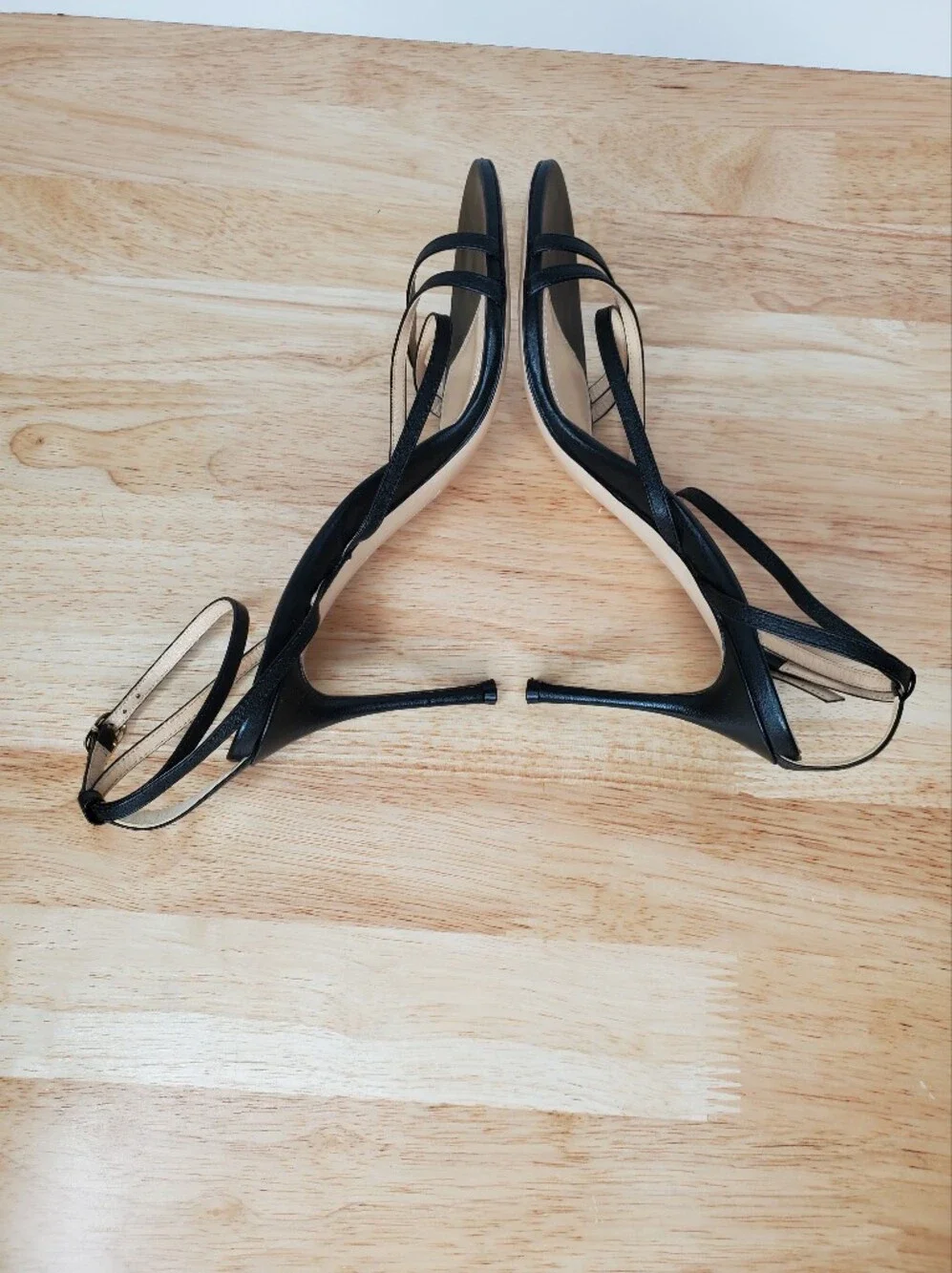 Marion Parke Lillian Strappy Sandals Womens Size 39.5 US 9.5 Black